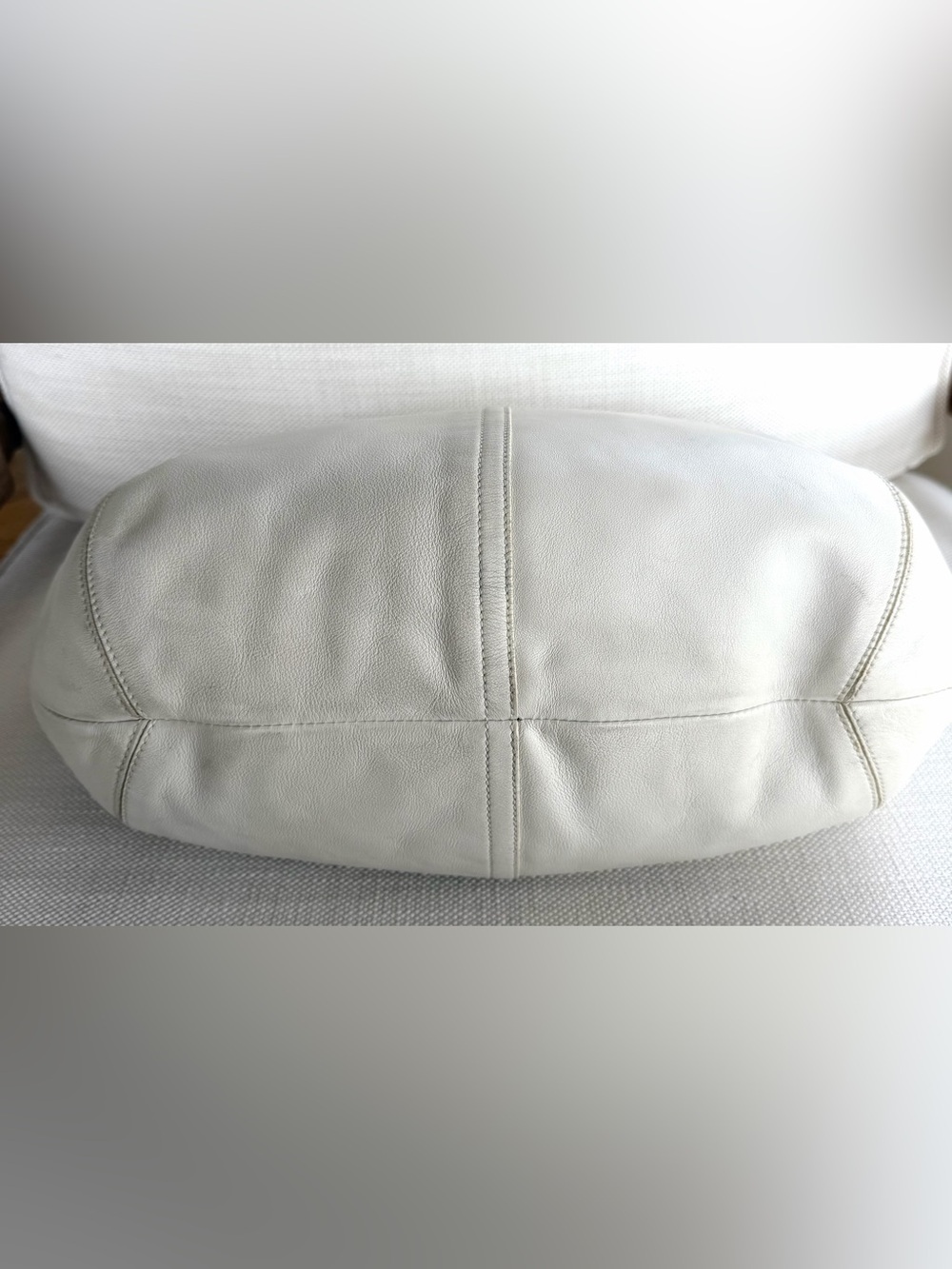 COACH + COA Vintage Ergo 9221 Ivory Glove Tanned Leather Hobo Shoulder Bag Y2K - Picture 4 of 10